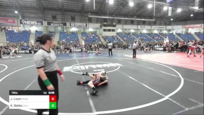 74 lbs Rr Rnd 2 - Joshua Licon, Pomona Elite vs Klayton Bates, Columbus Wrestling Organization