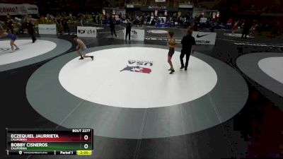 57 lbs 1st Place Match - Eczequiel Jaurrieta, California vs Bobby Cisneros, California