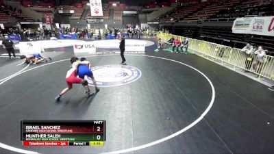 165 lbs 5th Place Match - Israel Sanchez, Hanford High School Wrestling vs Munther Saleh, Rodriguez High School Wrestling