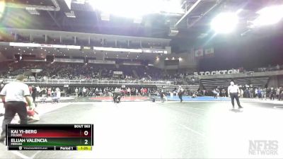 106 lbs Quarterfinal - Elijah Valencia, Merced vs Kai Yi-Berg, Folsom