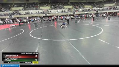 80 lbs Semifinal - Liam Freeman, Flat Earth Wrestling Club vs Jace Conway, Caledonia