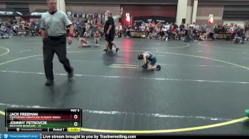 50 lbs Round 1 (4 Team) - Jack Freeman, Contenders Wrestling Academy Green vs Johnny Petrovcik, Backyard Brawlers
