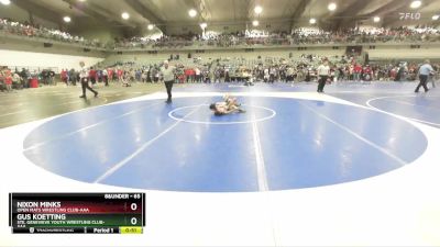 65 lbs Champ. Round 2 - Nixon Minks, Open Mats Wrestling Club-AAA vs Gus Koetting, Ste. Genevieve Youth Wrestling Club-AAA