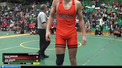 157 lbs Quarterfinal - Zak Knapp, Brighton HS vs Kale Waxler, WAUSEON