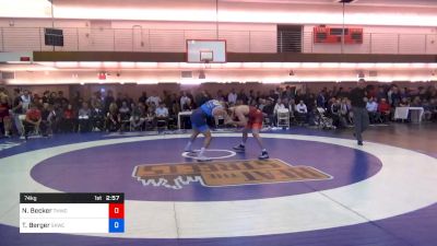 74 kg Prelims - Nick Becker, Titan Mercury Wrestling Club vs Tyler Berger, Sunkist Kids Wrestling Club