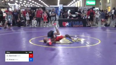 38 kg Rnd Of 16 - Cody Sieminski, Sweet Home Mat Club vs Ethan Krausz, Wolves Wrestling Club