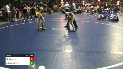 90 lbs Quarterfinal - Mason Glass, Fort Lebeouf vs Luca Giacobbi, UnAttached