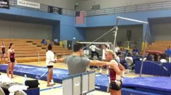 Megan Ferguson Bar warmup at UCLA