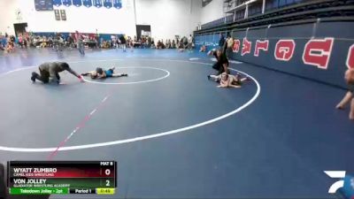 46-49 lbs Round 2 - Wyatt Zumbro, Camel Kids Wrestling vs Von Jolley, Gladiator Wrestling Academy