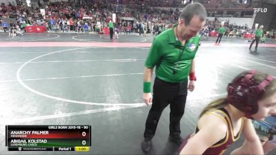 90 lbs Cons. Round 4 - Anarchy Palmer, Menomonie vs Abigail Kolstad, Luxemburg-Casco