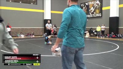 98 lbs Round 1 - Addison Neal, The Best Wrestler vs Hailey Goth, Pinnacle Wrestling Club