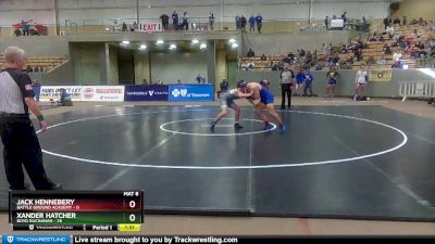 182 lbs Semis (4 Team) - Xander Hatcher, Boyd Buchanan vs Jack Hennebery, Battle Ground Academy