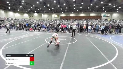 74 lbs Quarterfinal - Branson Whittle, Gladiator WC vs Princeton Nunn, Elk Grove Wr Ac