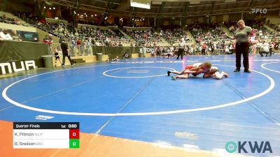 75 lbs Quarterfinal - Kambrye Pitmon, Sulphur Youth Wrestling Club vs Brantley Snelson, Bartlesville Wrestling Club