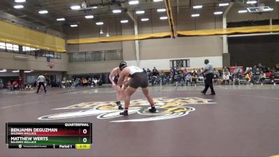 285 lbs Quarterfinal - Matthew Werts, Baldwin Wallace vs Benjamin DeGuzman, Baldwin Wallace