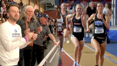 Courtney Wayment's Husband & Parents During Her Final Lap Of The 5k