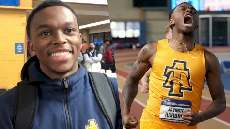 Javonte Harding After Upsetting Matthew Boling In The NCAA 200m