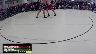 288 lbs Cons. Semi - Cooper Fern, Seward High School Wrestling vs Brody Jakubowski, O`Neill Leprechaun Wrestling