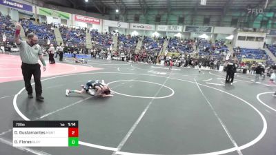 70 lbs Quarterfinal - Dominic Gustamantes, Montezuma-Cortez Middle School vs Davian Flores, Blevins Middle School