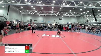 76 lbs Rr Rnd 2 - Matthew Simonton, Savage Wrestling vs Colton Louderback, Elite Wrestling