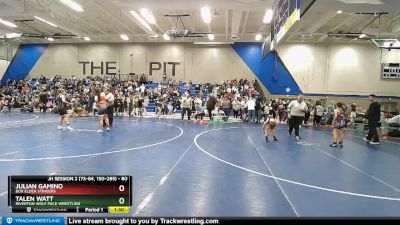 80 lbs Cons. Round 2 - Julian Gamino, Box Elder Stingers vs Talen Watt, Riverton Wolf Pack Wrestling