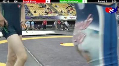 126 lbs champ-round-2 Brock Ervin KY vs. Jordan Northrup IL