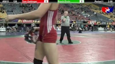126 lbs champ-round-3 Brock Ervin KY vs. Tom Gettinger IN