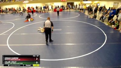 87 lbs Champ. Round 2 - Jonah Karow, MN Elite Wrestling Club vs Caleb Jolly, Forest Lake Wrestling Club