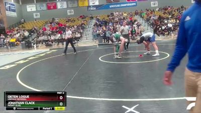 197 lbs Cons. Round 3 - Jonathan Clack, Mount Olive vs Okten Logue, Lincoln Memorial