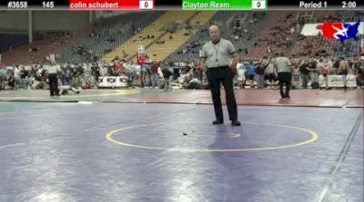 145 lbs champ-round-4 colin schubert WI vs. Clayton Ream MO