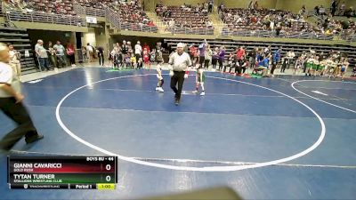 44 lbs Quarterfinal - Tytan Turner, Stallions Wrestling Club vs Gianni Cavaricci, Gold Rush