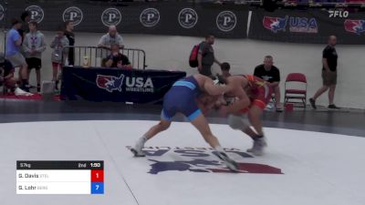 57 kg Quarters - Grayson Davis, Steller Trained Wrestling vs Gage Lohr, Berge Elite Wrestling Academy