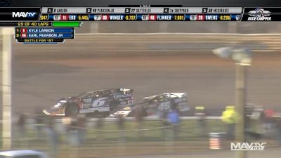 Kyle Larson And Earl Pearson Jr. Make Contact Battling For The Lead At Port Royal