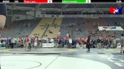 100 lbs semifinal jabari moody IL vs. Tirso Lara CA