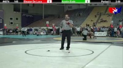 145 lbs semifinal Eleazar De Luca OR vs. Austin Eads MO