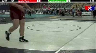 145 lbs cons-round-10 Brandon Sorensen IA vs. Austin Eads MO