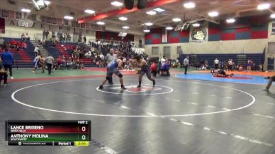 285 lbs Quarterfinal - Anthony Molina, Southwest vs Lance Briseno, West Hills