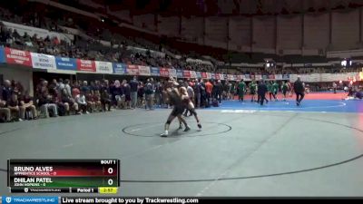 125 lbs Round 1 (3 Team) - Dhilan Patel, John Hopkins vs Bruno Alves, Apprentice School