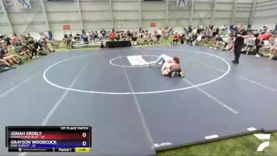 152 lbs Placement Matches (16 Team) - Jonah Erdely, Pennsylvania Blue vs Grayson Woodcock, Ohio Scarlet