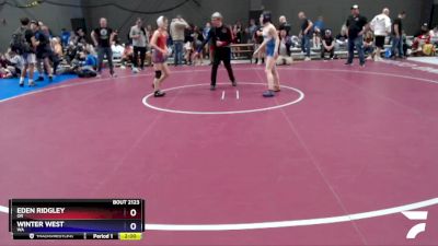 97 lbs Round 3 - Eden Ridgley, OR vs Winter West, WA