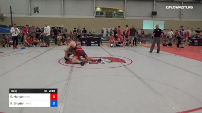 92 kg Consi Of 16 #2 - Evan Hansen, Viking Wrestling Club vs Kevin Snyder, TMWC/Ohio RTC