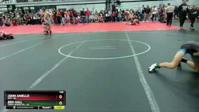 120 lbs Round 8 (10 Team) - Ben Hall, Terps Xpress MS vs John Aniello, GPS