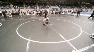 46 lbs Consi Of 16 #2 - Messiah Martinez, Mojo Grappling Academy vs Caulyer Cassity, Barnsdall Youth Wrestling