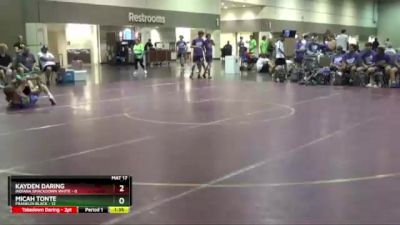 120 lbs Round 1 (6 Team) - Micah Tonte, Franklin Black vs Kayden Daring, Indiana Smackdown White