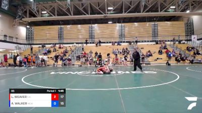 95 lbs Round 5 (6 Team) - LUKE WEAVER, CENTRAL INDIANA ACADEMY OF WRESTLING vs ALDEN WALKER, MAURER COUGHLIN WRESTLING CLUB