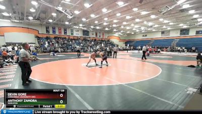 125 lbs Champ. Round 2 - Devin Gore, Concordia University (WI) vs Anthony Zamora, Wheaton