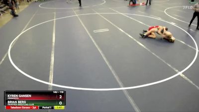 119 lbs Quarterfinal - Brian Berg, Frontier Wrestling Club vs Kyren Gansen, Minnesota