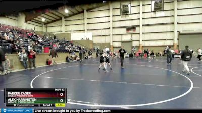 67 lbs Round 1 - Alex Harrington, Wasatch Wrestling Club vs Parker Zager, Cougar Wrestling Club