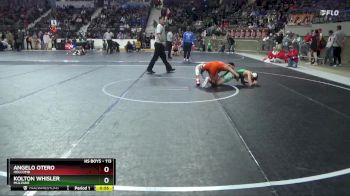 113 lbs Cons. Round 1 - Kolton Whisler, Mulvane vs Angelo Otero, Holcomb