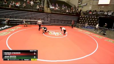 288 lbs Champ. Round 3 - Patrick O`Banion, Lone Peak vs Agam Bhatia, Skyline High School